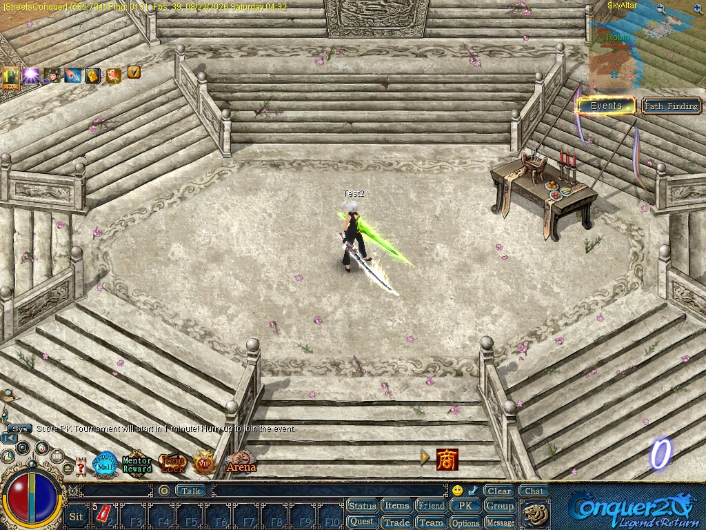 Sky Altar boss area in the Streets Conquer client